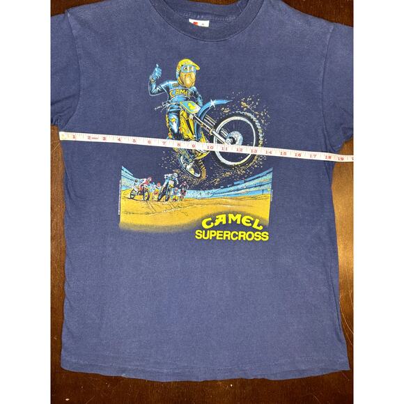 VTG 1989 Camel Supercross Motocross Short Sleeve Shirt Size M Rare Made in USA - Picture 5 of 16